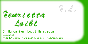 henrietta loibl business card